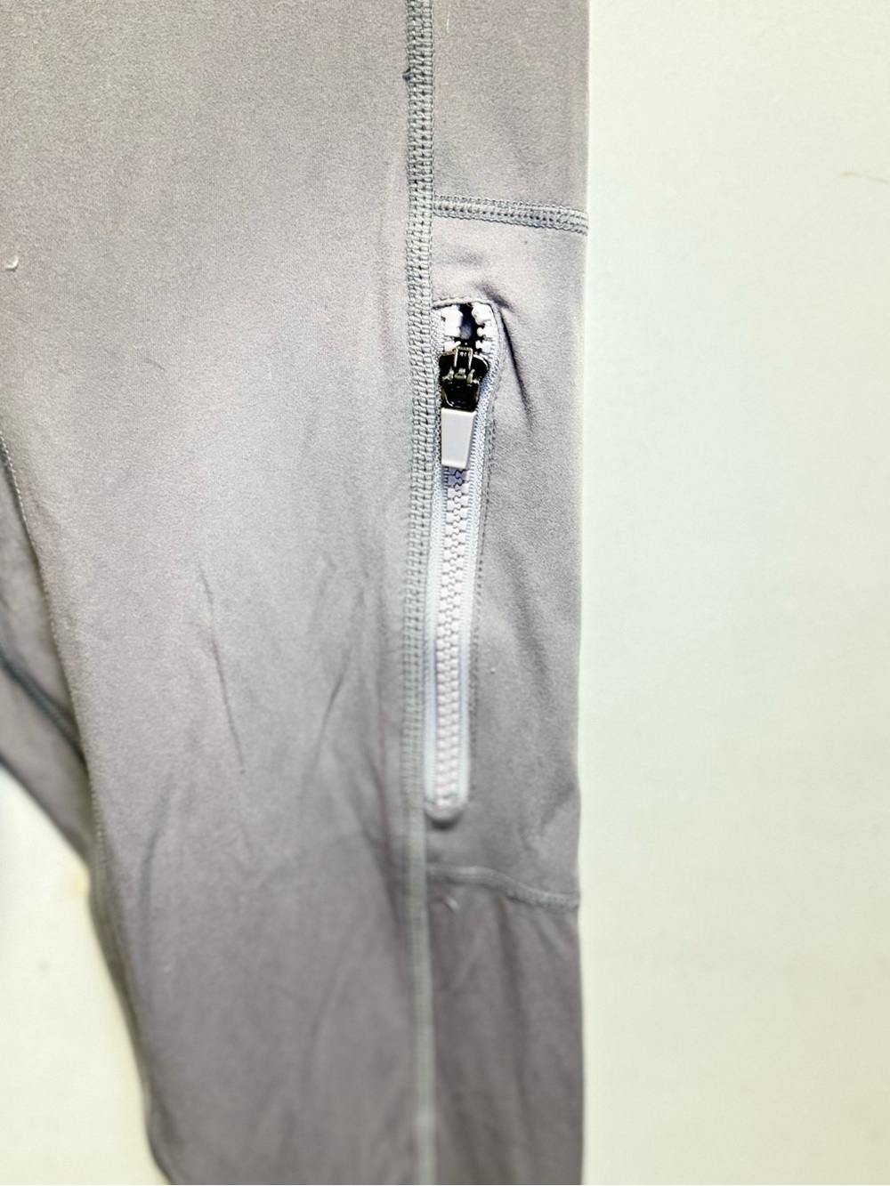Fabletics Gray High-Waist Performance Leggings with Side Zip Pocket - Picture 3 of 10
